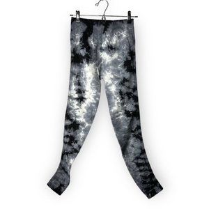 NUX Black and Gray Tie-Dye Leggings